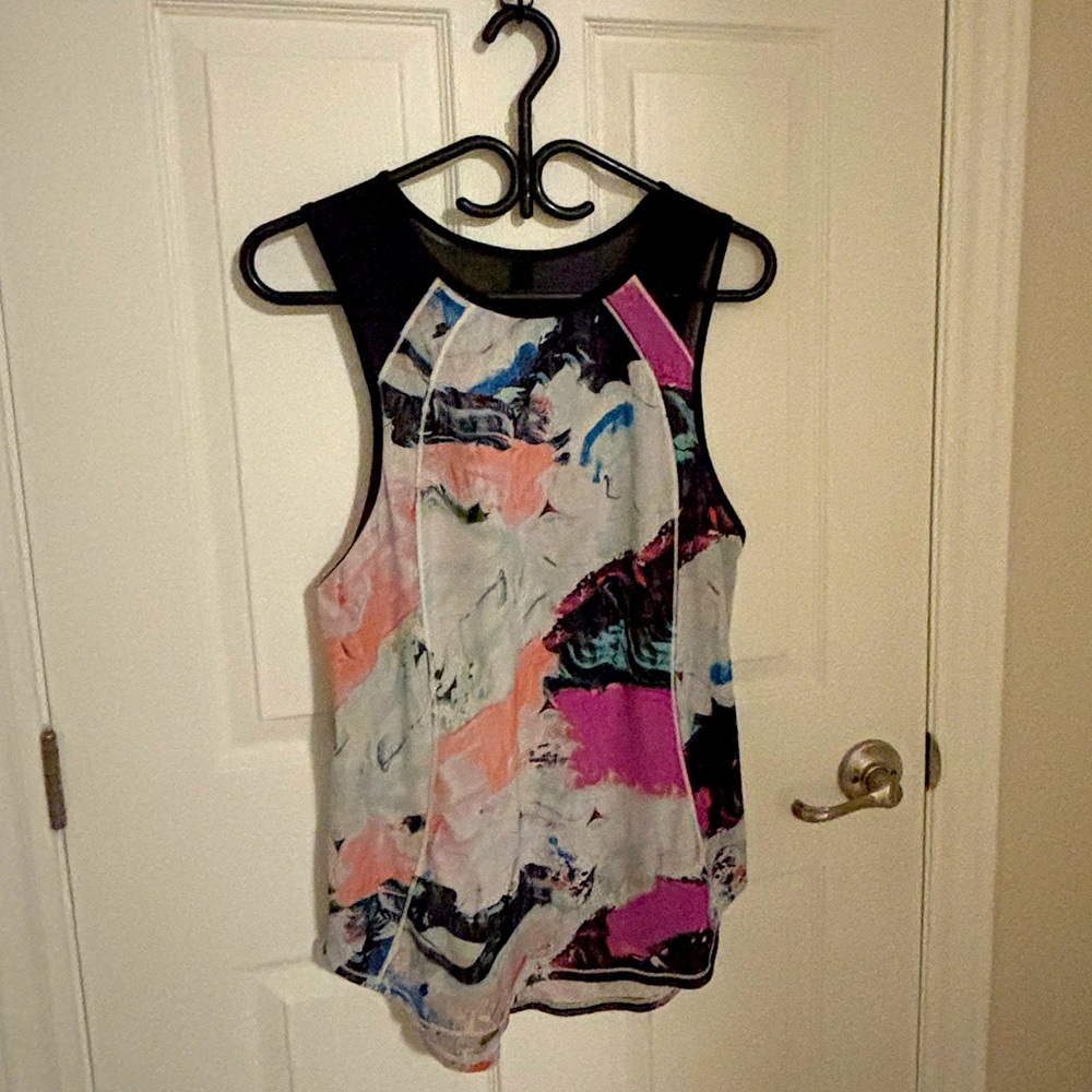 Lululemon Sculpt Tank Pigment Wave Multi / Black Fits M